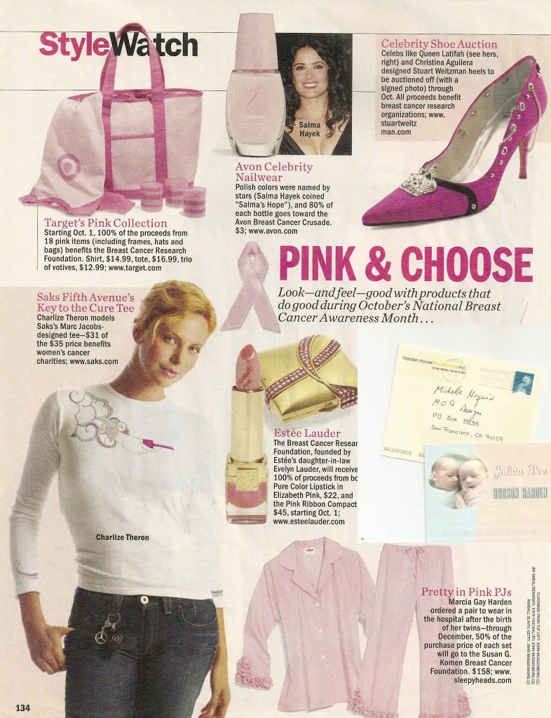 Page from 'People Magazine' featuring items curated by Michelle Moquin.